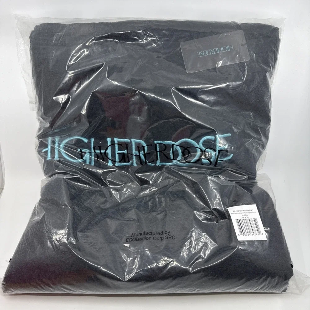 Higherdose Black Cozy Throw Blanket